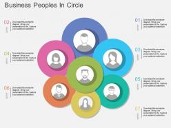 El business peoples in circle flat powerpoint design