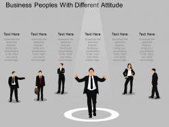 El business peoples with different attitude powerpoint template