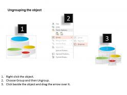 El four staged circular chart for result analysis powerpoint template
