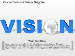 El global business vision diagram powerpoint template
