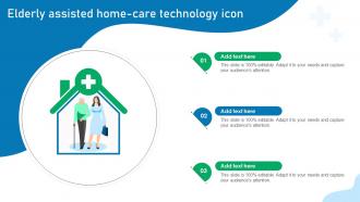 Elderly Assisted Home Care Technology Icon