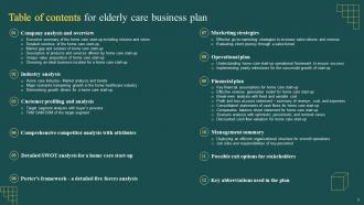 Elderly Care Business Plan Powerpoint Presentation Slides Visual Captivating
