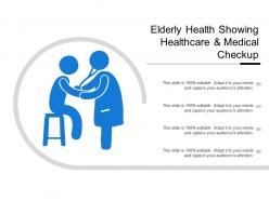 Elderly health showing healthcare and medical checkup