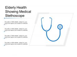 Elderly health showing medical stethoscope