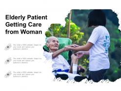 Elderly patient getting care from woman