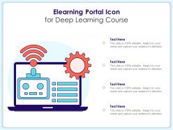 Elearning Portal Icon For Deep Learning Course