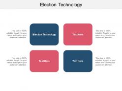 Election technolog ppt powerpoint presentation summary slides cpb
