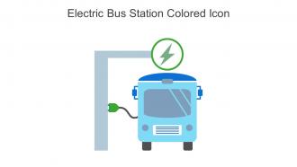 Electric Bus Station Colored Icon In Powerpoint Pptx Png And Editable Eps Format