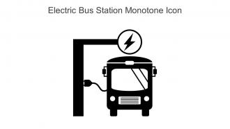 Electric Bus Station Monotone Icon In Powerpoint Pptx Png And Editable Eps Format