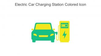 Electric Car Charging Station Colored Icon In Powerpoint Pptx Png And Editable Eps Format