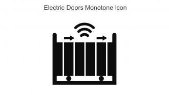 Electric Doors Monotone Icon In Powerpoint Pptx Png And Editable Eps Format