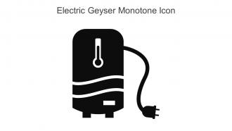 Electric Geyser Monotone Icon in powerpoint pptx png and editable eps format
