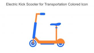 Electric Kick Scooter For Transportation Colored Icon In Powerpoint Pptx Png And Editable Eps Format