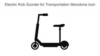 Electric Kick Scooter For Transportation Monotone Icon In Powerpoint Pptx Png And Editable Eps Format