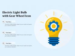 Electric Light Bulb With Gear Wheel Icon