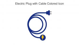Electric Plug With Cable Colored Icon In Powerpoint Pptx Png And Editable Eps Format