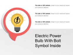Electric Power Bulb With Bolt Symbol Inside