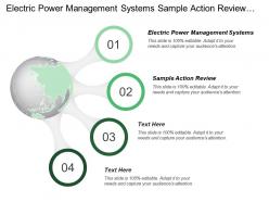 Electric power management systems sample action review quality control