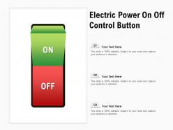 Electric power on off control button