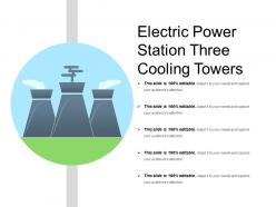 Electric Power Station Three Cooling Towers