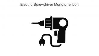 Electric Screwdriver Monotone Icon In Powerpoint Pptx Png And Editable Eps Format