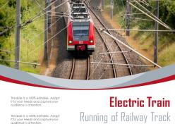 Electric train running of railway track