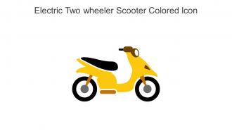 Electric Two Wheeler Scooter Colored Icon In Powerpoint Pptx Png And Editable Eps Format