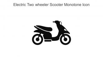 Electric Two Wheeler Scooter Monotone Icon In Powerpoint Pptx Png And Editable Eps Format