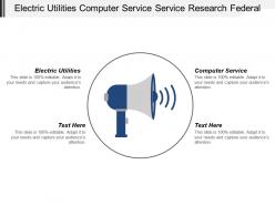 Electric utilities computer service service research federal government