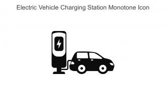 Electric Vehicle Charging Station Monotone Icon In Powerpoint Pptx Png And Editable Eps Format