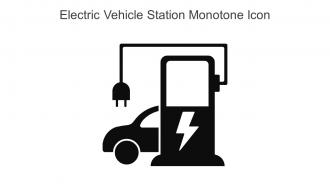 Electric Vehicle Station Monotone Icon In Powerpoint Pptx Png And Editable Eps Format