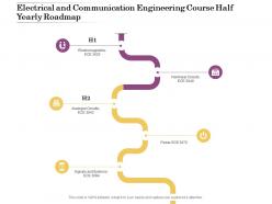 Electrical and communication engineering course half yearly roadmap