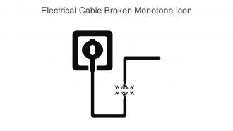 Electrical Cable Broken Monotone Icon In Powerpoint Pptx Png And Editable Eps Format