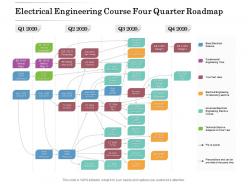 Electrical engineering course four quarter roadmap