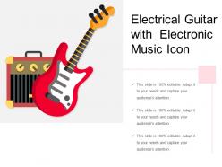 Electrical guitar with electronic music icon