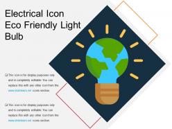 Electrical icon eco friendly light bulb