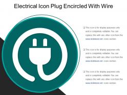 Electrical Icon Plug Encircled With Wire