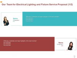 Electrical Lighting And Fixture Service Proposal Powerpoint Presentation Slides