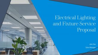 Electrical Lighting And Fixture Service Proposal PPT Summary AT Electrical Lighting And Fixture Service Proposal PPT Summary AT