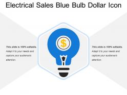 Electrical sales blue bulb dollar icon