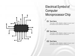 Electrical symbol of computer microprocessor chip