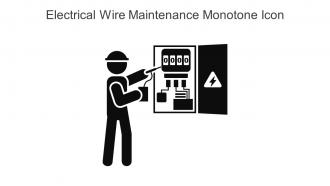 Electrical Wire Maintenance Monotone Icon In Powerpoint Pptx Png And Editable Eps Format
