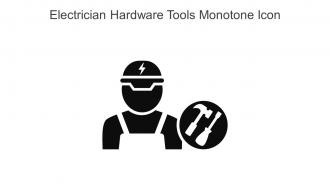 Electrician Hardware Tools Monotone Icon In Powerpoint Pptx Png And Editable Eps Format