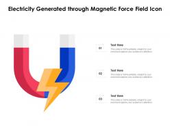 Electricity generated through magnetic force field icon