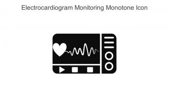 Electrocardiogram Monitoring Monotone Icon In Powerpoint Pptx Png And Editable Eps Format