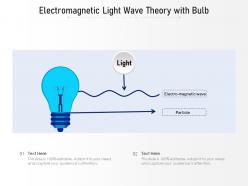 Electromagnetic light wave theory with bulb
