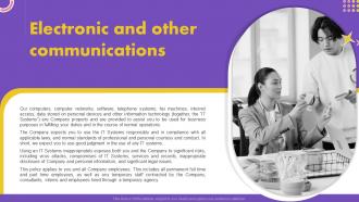 Electronic And Other Communications How To Develop Staff Handbook