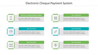 Electronic cheque payment system ppt powerpoint presentation visual aids show cpb