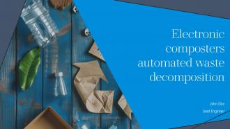 Electronic Composters Automated Waste Decomposition Ppt Slides ST AI