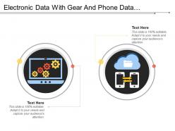 Electronic data with gear and phone data exchange